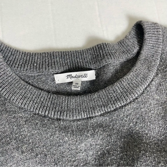 MADEWELL Tie-Cuff Gray Pullover Sweater - XSmall - Picture 5 of 10